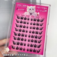 1048 Người Khen ngợi Không có keo Dung tích lớn Fox Dog Lông mi giả tự nhiên Phân đoạn giống như thật Cụm đơn Fox Series Sách lông mi Truyện tranh Bắn sẵn sàng đến 0314