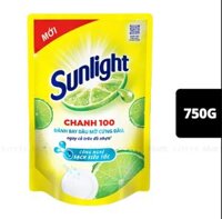 104SUNLIGHT Nước Rửa Chén Chanh túi 750g/18 túi