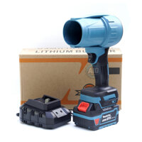 1050W Quạt bạo lực Máy thổi bụi Rửa xe Quạt phản lực Thổi lá cây Quạt mini siêu mạnh pin makita phổ thông TB02.P02