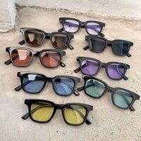 [1052 Bộ sưu tập người] Kính râm Gwon Ji-Dragon Kính cùng phong cách Ống kính xanh đỏ với Cận thị Kính râm đầy màu sắc dành cho nữ