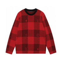 1069 áo len dệt kim đỏ nam nữ dài tay