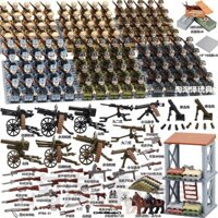 1071 Người Khen ngợi Tương thích với Khối Xây Dựng Lego Chiến Tranh Thế Giới Thứ Hai Minifigures Quân Đội Tám Đường Quân Đội Hoa Kỳ Lính Quân Đội Đức Vũ Khí Bé Trai Lắp Ráp