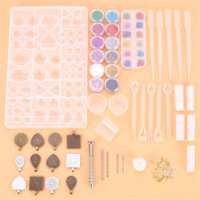 107Pcs Epoxy Resin Casting Molds Jewelry Pendant Craft Making Silicone Mould Kit