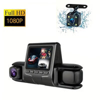 1080P Triple Lens Car Dash Cam Dashcam FrontInside & Rear HD Car DVR 120° Angle Loop Recording Gravity Sensor