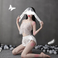 1081 Set đồ ngủ ren satin siêu mỏng gợi cảm sexy