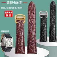 10/9✈Phù Hợp Vòng Tay Da Cá Sấu Thật 22 Cái Cho cartier watch tank / london