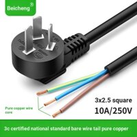 10a Tiêu Chuẩn Quốc Gia Công Suất Cao 1 / 1.5 / 2.5 Vuông Ba Lõi Có Đầu Cắm Dây Điện Đuôi Trần Đơn Chứng Nhận 3C