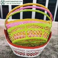 10c giỏ TRUNG nhựa giả mây Gói quà tết
