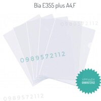 10cái file hở 2 cạnh-bìa lá E355 khổ A-F plus dày 0.2mm - Trắng,Khổ A4