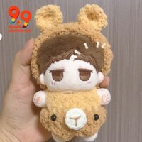 10cm cotton doll baby clothes 10 cm bear onesie jumpsuit cute doll clothing with hair belt