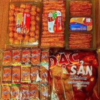 [10]Combo các món bánh quẩy bò:1 gói đặc sản, 1 bịch sườn bò hằng đại, 1 bò 3 ngăn , 1 bò quẩy hộp +1 bánh bò xiên vừng