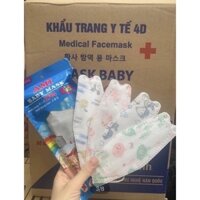 10Gói (100 chiếc) Khẩu Trang Cho Bé kF94 AMI Công nghệ Dập Hàn Quốc, Thiết Kế Thời Trang Kháng Khuẩn