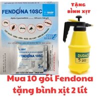 10gói: Diệt Muỗi - Gián - Kiến Fendona 5SC tặng bình xịt 2 lít.