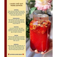 10Gr Saffron ngâm 1lit mật ong và táo đỏ Hàn Quốc| TẶNG QUE GỖ LẤY MẬT| Nhuỵ hoa nghệ tây