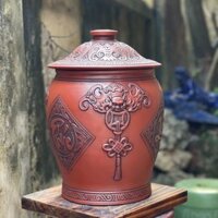 10Kg - Trĩnh đựng Gạo Phúc Lộc Thọ