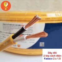 10m Dây Điện Đôi Fadaco Oval 2 Lõi 2x2.5 Đồng Mềm 2 Lớp Bọc.