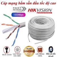 10m đến 35m Dây cáp mạng Hikvision 8 lõi đồng nguyên chất tốc độ cao 1.0Gbps bấm sẵn 2 đầu