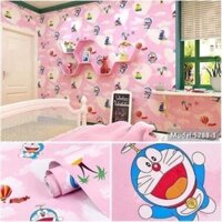 10M GIẤY DÁN TƯỜNG DOREMON hồng KHỔ RỘNG 45CM