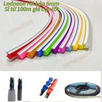 10m Led neon rời (silicon + led) 6mm 12V,led 120 bóng/mét làm bảng led neon (vỏ + led),phụ kiên mũi phay dây hàn dao cắt