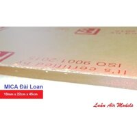 10mm 22x45cm Tấm nhựa mica ĐÀI LOAN cứng trong suốt như kính làm hồ cá, trang trí nội thất... - Luân Air Models