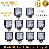 10pcs 4inch 48W led work light lamp car 4x4 ATV LED working lights truck 12V Driving fog Spotlights