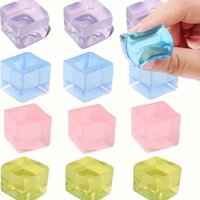 10Pcs Ice Cube Slime Toys Children Tricky Toys Decompression Jelly Venting Toy