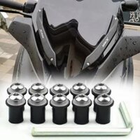 10pcs M5 16mm Kính Chắn Gió Xe Máy đai ốc bu lông vít Fastener Kit