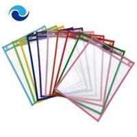 10Pcs Reusable Dry Erase Pockets, Assorted Colors For Children Kids Students