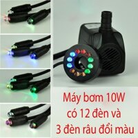 [10w 15 led] Máy bơm chìm 10W kèm 12 bóng led và 3 đèn râu nhiều màu cho bể cá cảnh, tiểu cảnh, thác nước mini