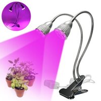 10W Dual Head Full Spectrum LED Grow Light Clip Kit for Indoor Plant Hydroponics US Plug 110-240V