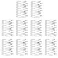 10x Hair Clip Hair Combs Pin Barrettes Wedding Veil Wire Metal Comb Hair DIY