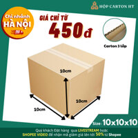10x10x10 Combo 100 Hộp Carton Gói Hàng Thùng Carton Đóng Hàng 3 Lớp Dày Dặn - Hộp Carton HT