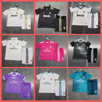 11 / 12 / 13 / 14 / 16 / 17 / 18 Retro Real Madrid Bộ áo đấu trẻ em RONALDO Áo thun trẻ em + quần short 2-13 tuổi