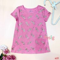 [11-15kg] Áo Thun Tay Ngắn Bé Gái PL APBG - Hồng Ngựa Vàng