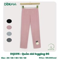 (11-25kg) Quần Legging Gân Tăm Dày Dặn Bé Gái Dokma Mã DQ1967, DQ2315
