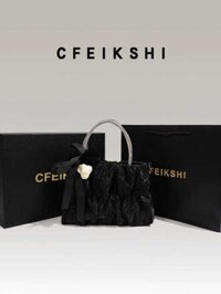 11 CFEIKSHI Pleated Chain Túi Xách Một Vai