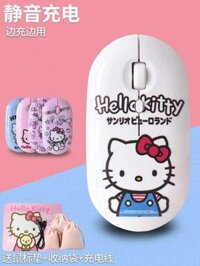 11 Hello Kitty Bluetooth Chuột Không Dây Cô Gái Dễ Thương Silent Charging Loại Văn Phòng Kinh Do