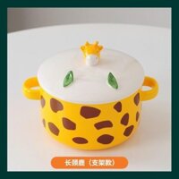 [11 Mẫu Cute] Tô Ăn Mì, Tô Sứ 800ml Có Nắp Đậy Kiêm Giá Đỡ Điện Thoại - Thoải Mái Dùng Lò Vi Sóng - Decor Đức Minh