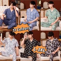 11 Thiết Kế Baju Tidur Lelaki Dewasa Áo Cardigan Tay Ngắn Bộ Đồ Ngủ Nam Thiết Kế Cổ Điển Bộ Đồ Ngủ Kẻ Sọc Bộ Đồ Ngủ Cho Nam Chồng Quà Tặng Ngày Của Cha