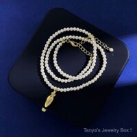 1106-MSMK Dây chuyền ngọc trai nhân tạo sang trọng chất lượng cao mạ vàng 18K mặt dây chuyền hình cà rốt ngọt ngào dễ thương duyên dáng dây chuyền xương đòn quà tặng ngày lễ tình nhân ngày của mẹ vợ người yêu