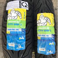 (110/80-14 và 140/70-14) Cặp vỏ Michelin City Grip 2 110/80-14 TL và 140/70-14 TL cho xe tay ga - Vỏ không ruột