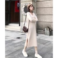 11/11- váy bầu len quảng châu tay mềm mịn nhiều màu