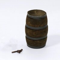 112 Scale Dollhouse Kitchen Bar Decoration Accessories Miniature Wooden Wine Barrel Mini Beer Cask Toy - Only 1 Keg