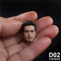 112toys D02 1 / 12 Headsculpt Iron Man Tony Head Khắc Tương thích với Ant SHF Iron Man