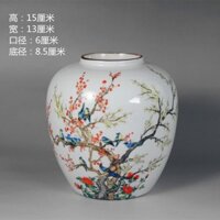 1147 Bộ Sưu Tập Người Qingguangxu Magpie Thông Báo Trung Quốc Lọ Gốm Sứ Cổ Nhà Bàn Khách Trang Trí Tủ Bướm Lọ Phòng Học 3.28p