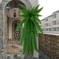 115cm Treo Tường Cây Nhân Tạo Lá Ba Tư Cây Nho Giả Lá Dương Vật Lụa Tường Xanh Ivy Để Trang Trí Sân Vườn