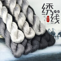 116 Số Suzhou Chỉ thêu màu sắc đồng nhất, chỉ lụa, chỉ tơ dâu tằm, chỉ thêu Xiang, chỉ xoắn, dòng màu xám, xám xi măng