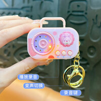 [1164 Người Đã Thu Thập] Móc khóa ghi âm mini sáng tạo, mặt dây chuyền ba lô thay đổi giọng nói vui nhộn, quà tặng móc khóa xe hơi hoạt hình cho sinh viên 3.20