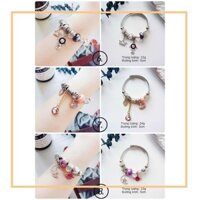 [117] VÒNG TAY ĐÁ PHONG THỦY DÂY THÉP KHÔNG GỈ ĐÍNH CƯỜM VÀ ĐÁ PHA LÊ NHÂN TẠO (CÓ SẴN)