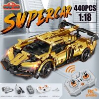 (1:18) Đồ Chơi Lắp Ráp Xếp Hình Mô Hình Siêu Xe Lamborghini ,Ferrari ,Bugatti Điều Khiển Từ Xa RC No.8323 Với 400+PCS